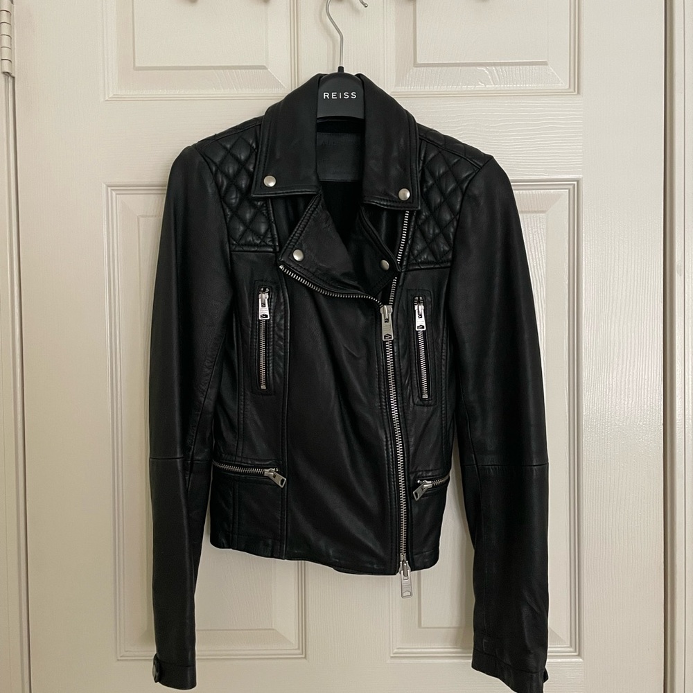 All Saints Catch Leather Biker Jacket